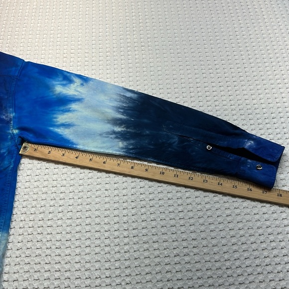 Ralph Lauren Men’s Tie Dye Button Up Long Sleeve Shirt Size 2 Pre Owned - Picture 8 of 9